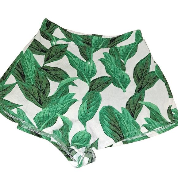 Show Me Your MuMu Palm Leaf Short Shorts Size Small - Picture 1 of 3
